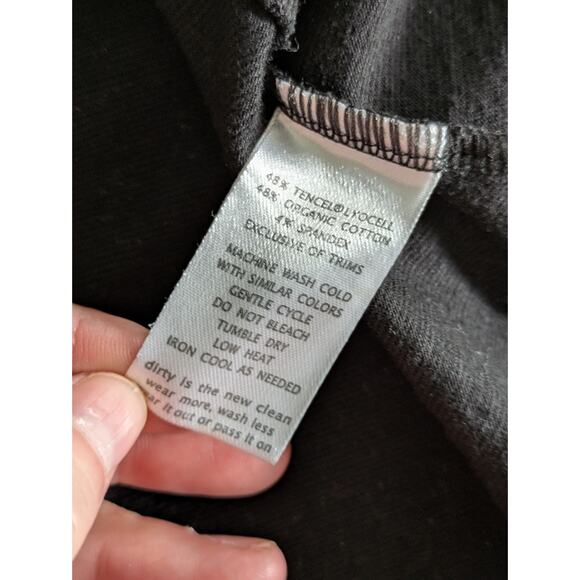 Toad & Co Dress Womens Large Black White Geometric Pattern Stretch Fit & Flare - Picture 8 of 9